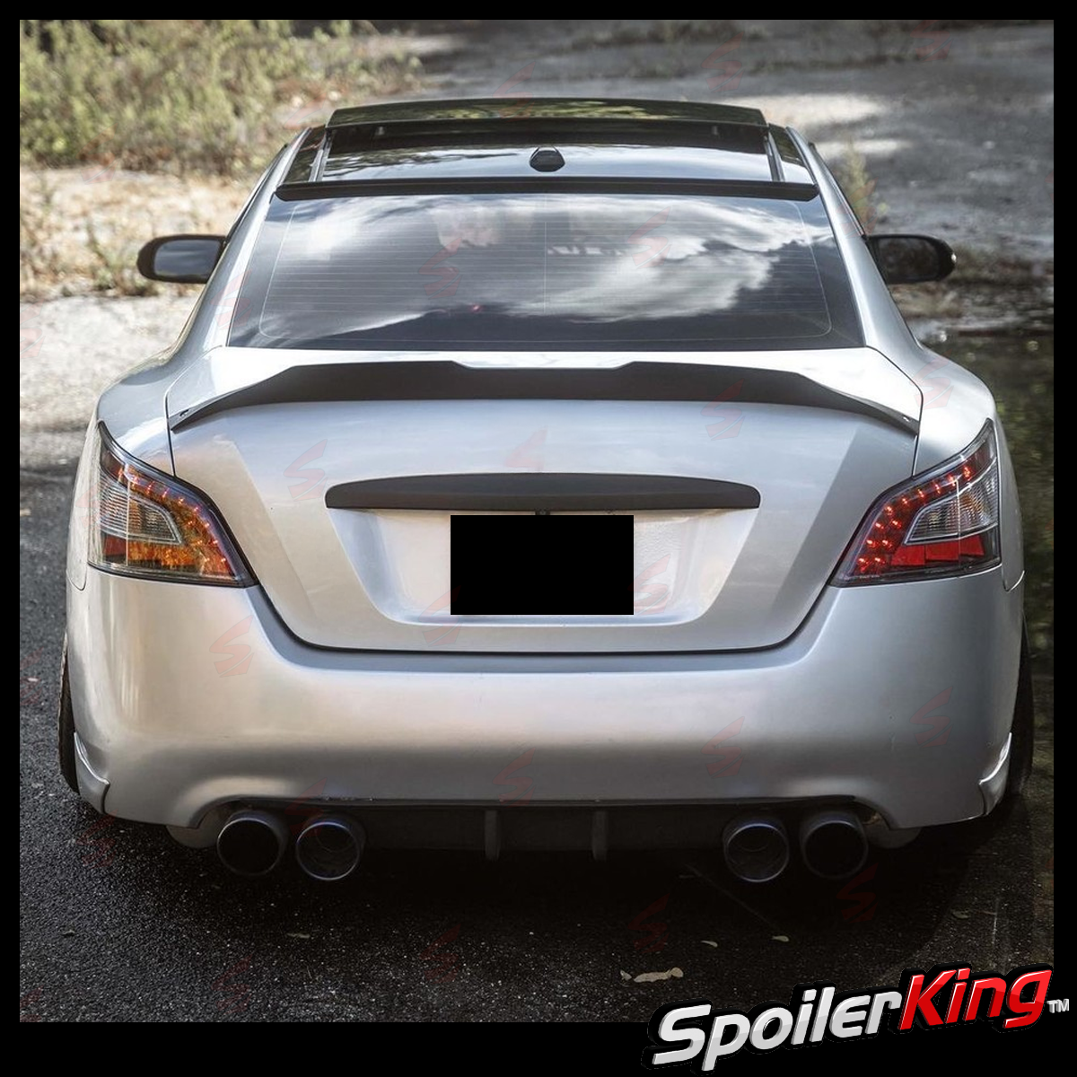 SpoilerKing DUCKBILL Rear Trunk Lip Spoiler For Nissan Maxima 2009-2015 - Unpainted Flat Black 284VC