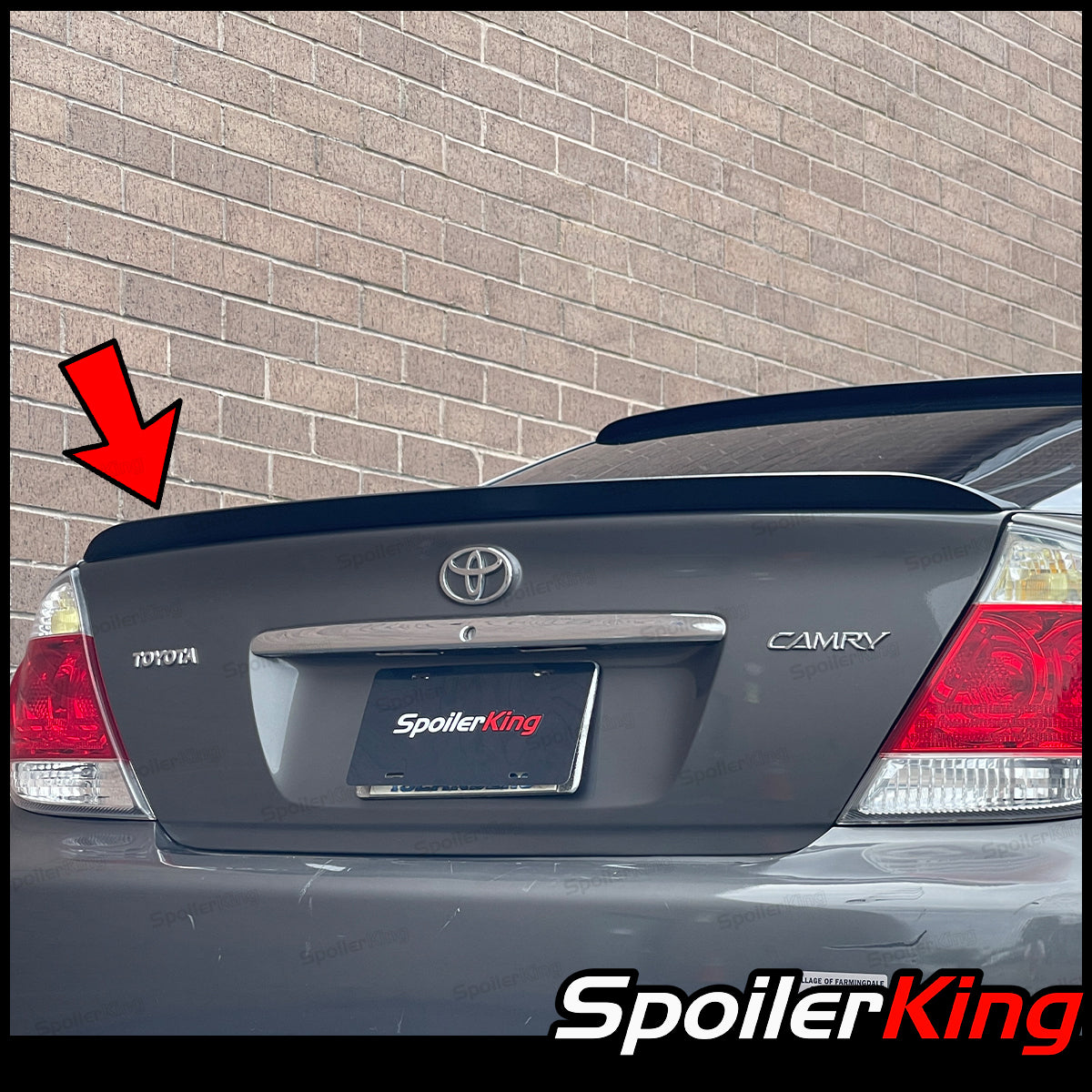 SpoilerKing Trunk Lip Spoiler (Duckbill) For Toyota Camry 2012-2014 | Unpainted Flat Black | Flexible Urethane
