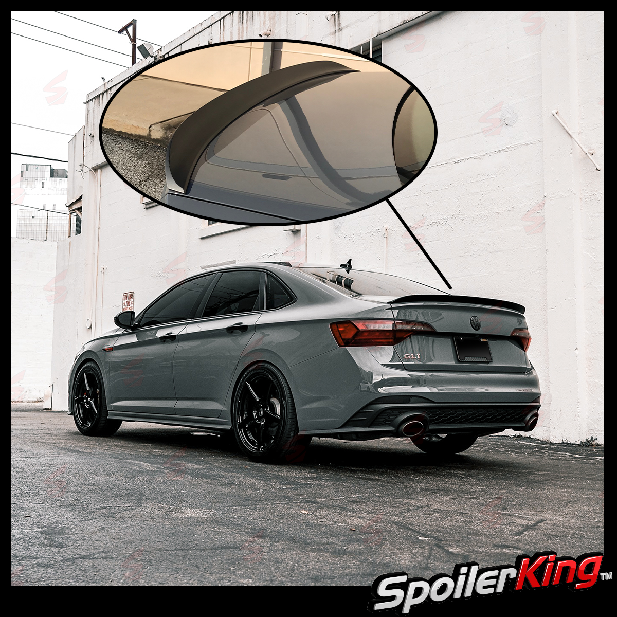Fit For VW Jetta MK7 Rear Trunk Lip Spoiler Wing Black Red Reflective Strip Fit For VW Jetta MK7 Rear Trunk Lip Spoiler Wing Black Red Reflective Strip