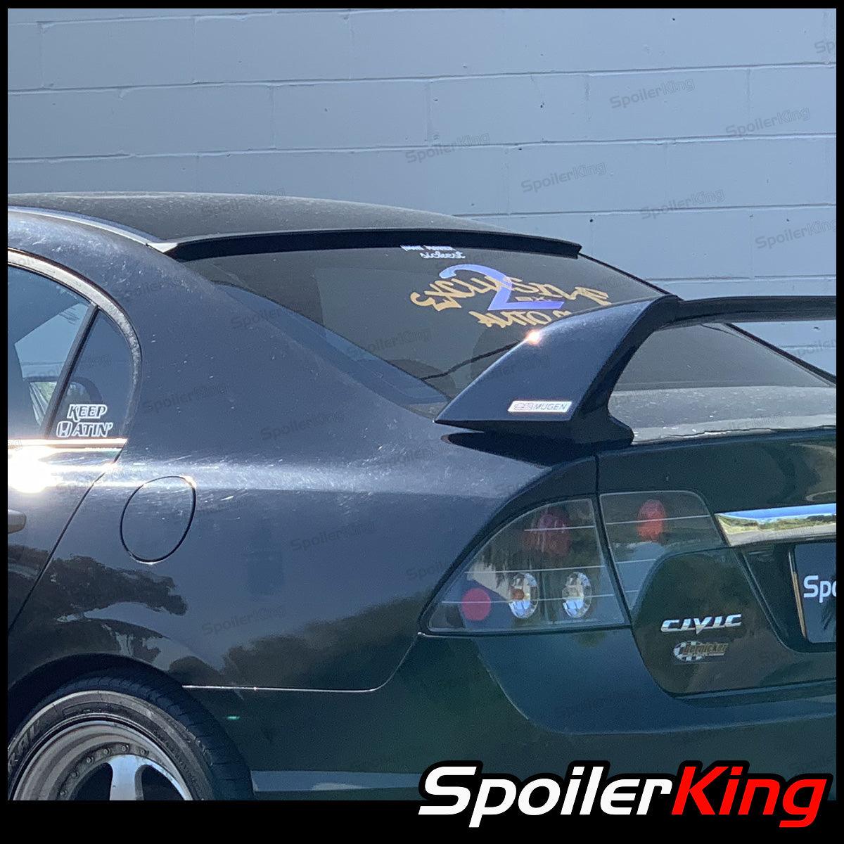 JR2 Carbon Look Rear Window Roof Spoiler For 2012-2015 Honda Civic 2D Coupe