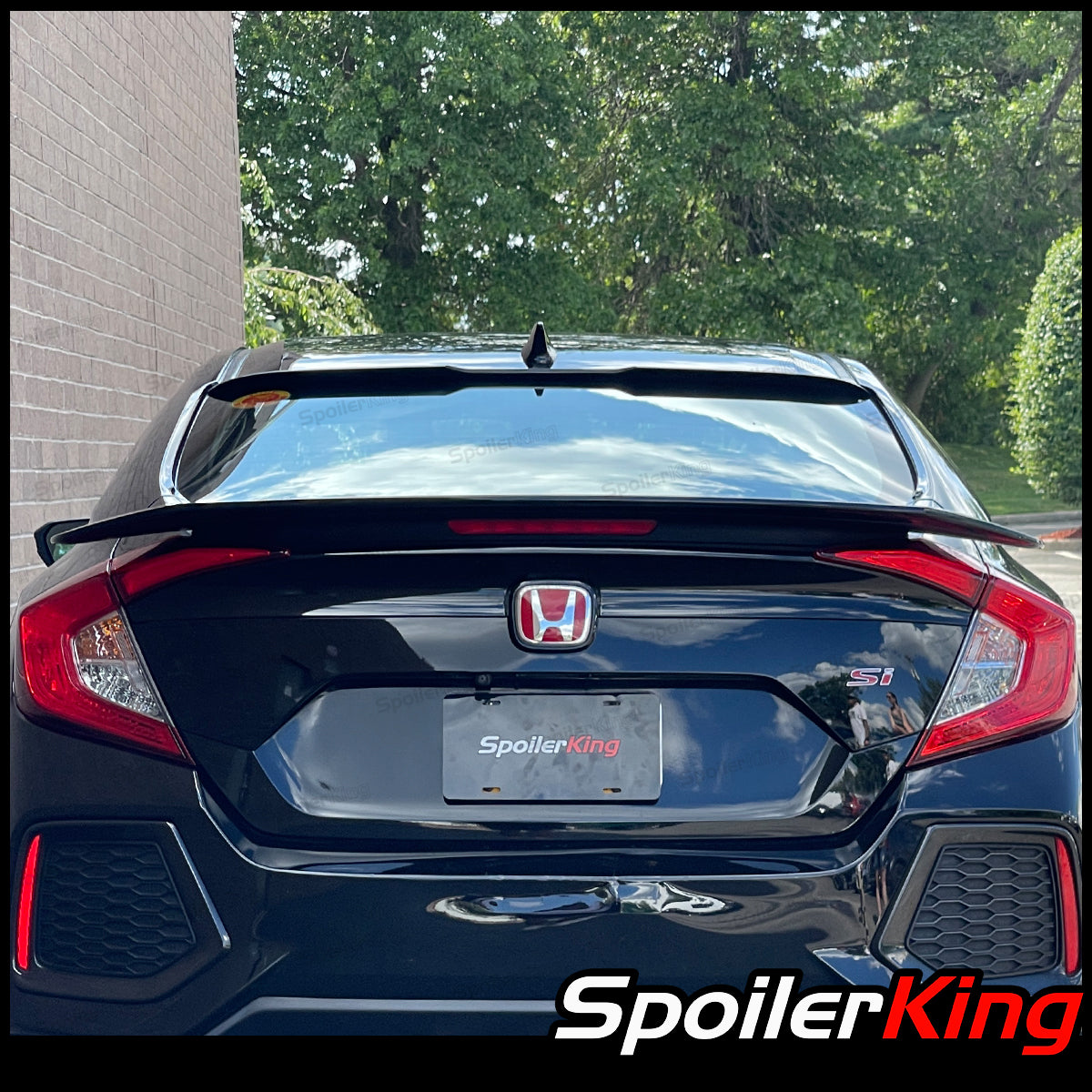 Honda Civic 4dr 2016-2021 Rear Window Roof Spoiler w/ Center Cut (284R ...
