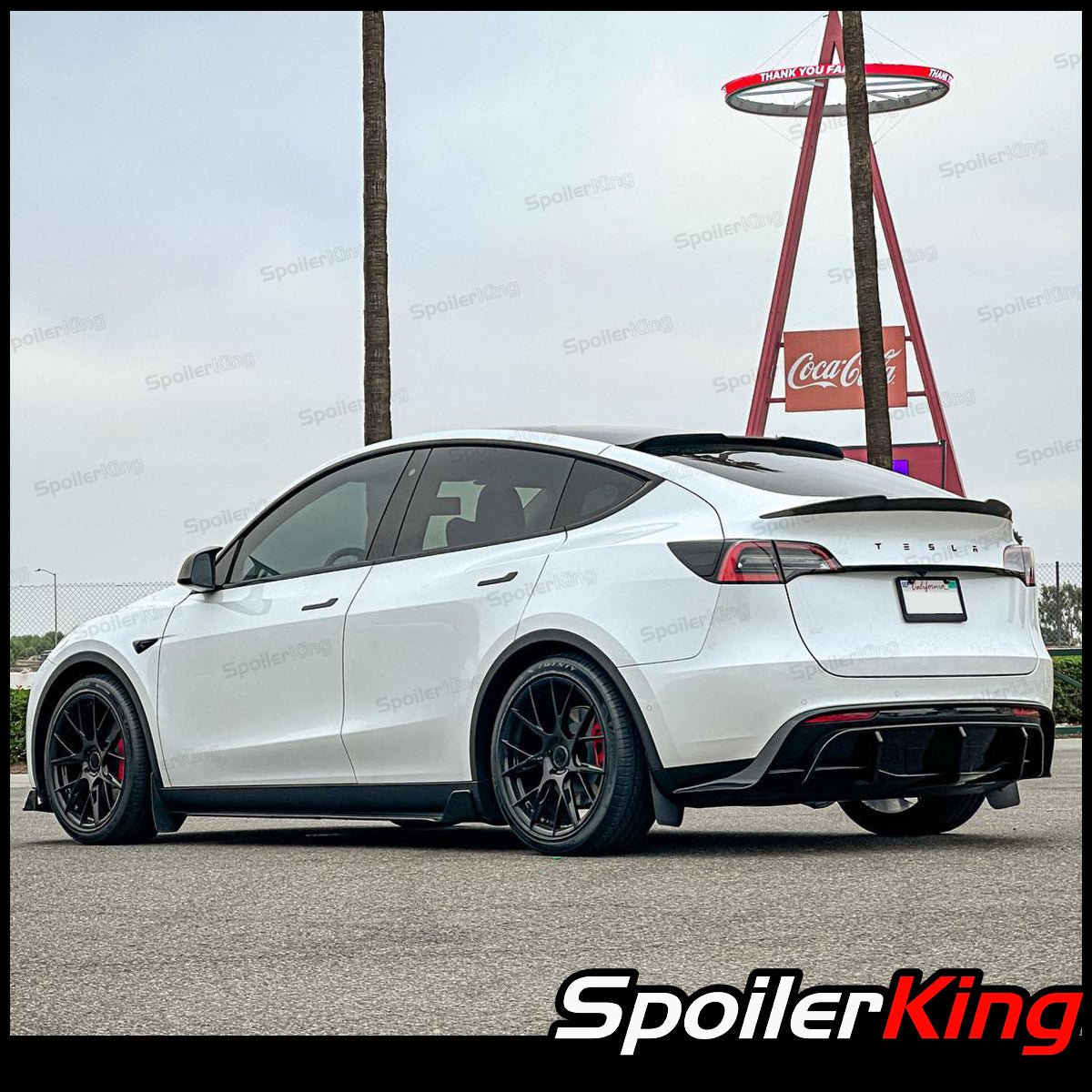 Tesla Model Y Spoiler Rear Rood Tesla Model Y 2020-present Rear Window Roof Spoiler XL w/ Center Cut ...