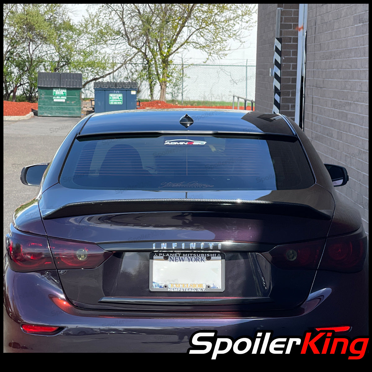 Infiniti Q50 (V37) 2014-2024 Rear Window Roof Spoiler w/ Center Cut (8 ...
