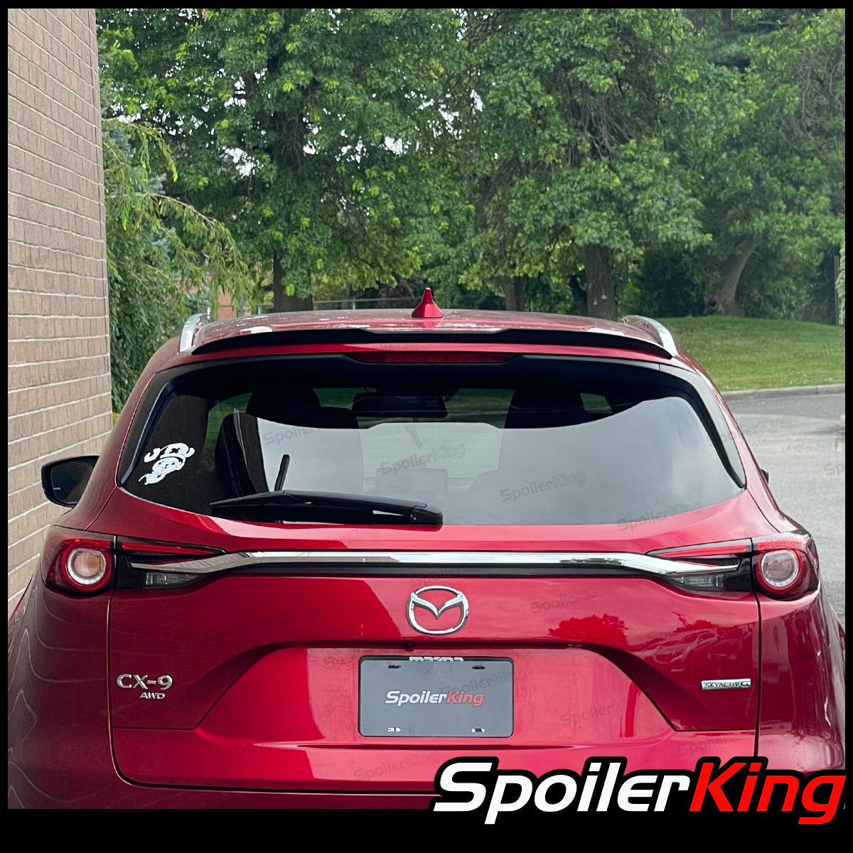 Mazda Rear Spoiler Mazda CX-9 2016-present Add-on Rear Roof Spoiler w/ Center Cut (284KC ...