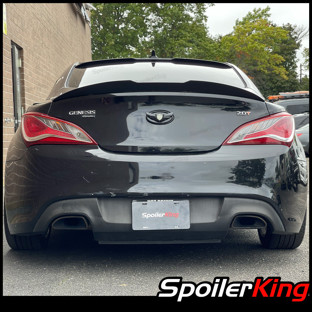 thumbnail image 2 of Ducktail Trunk Lip Spoiler For Hyundai Genesis Coupe (2008-2016) – Unpainted Black ABS 2 of 5