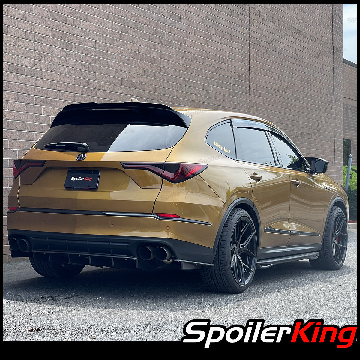 22 Mdx Rear Diffuser Acura MDX 2022-present Add-on Rear Roof Spoiler w/ Center Cut (284GC ...