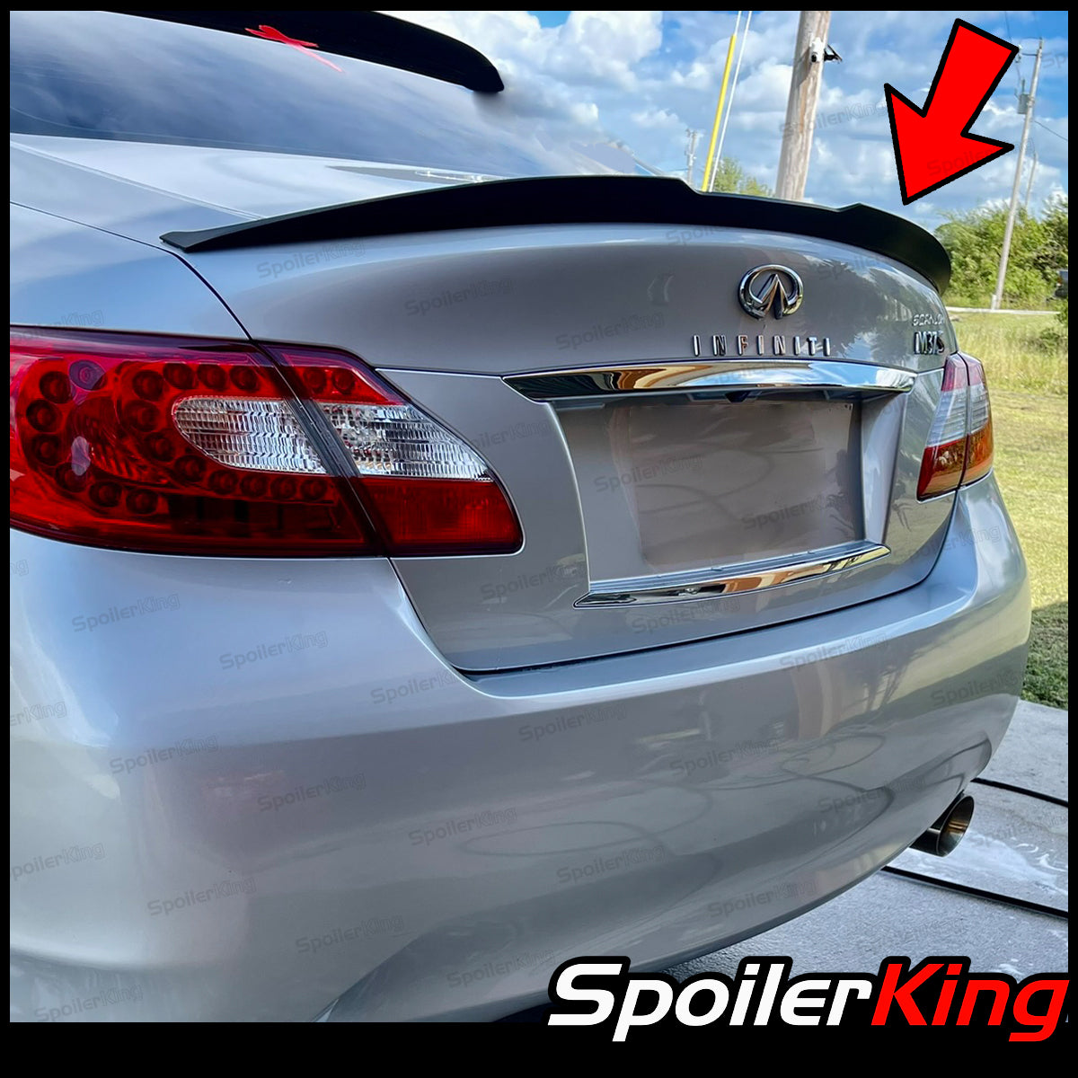 Infiniti M37/M56/Q70 (Y51) 2011-2019 Duckbill Trunk Spoiler w/ Center ...