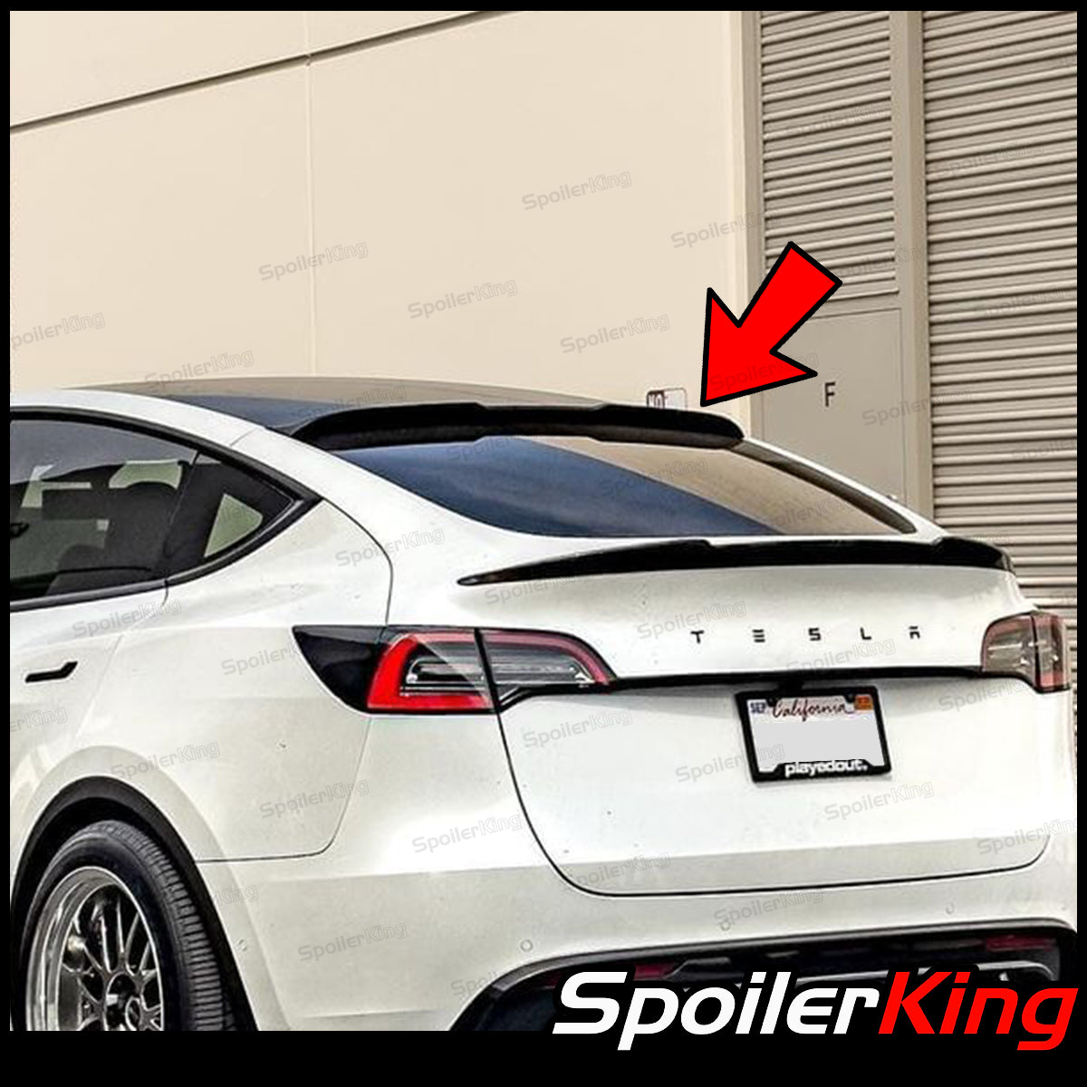 Tesla Model Y 2020-present Rear Window Roof Spoiler XL w/ Center Cut ...