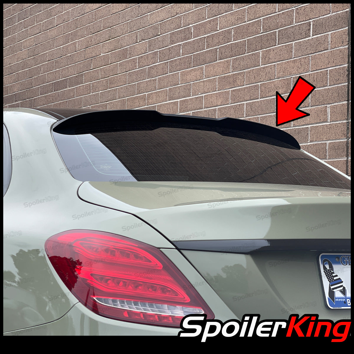 Mercedes Benz C Class W205 2015-2021 Rear Window Roof Spoiler XL w/ Ce ...