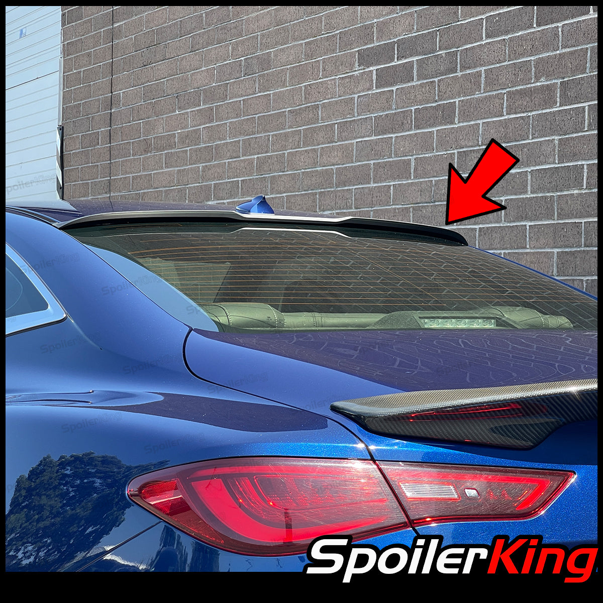 INFINITI Q60 2017-2022 Rear Window Roof Spoiler w/ Center Cut (284RC ...