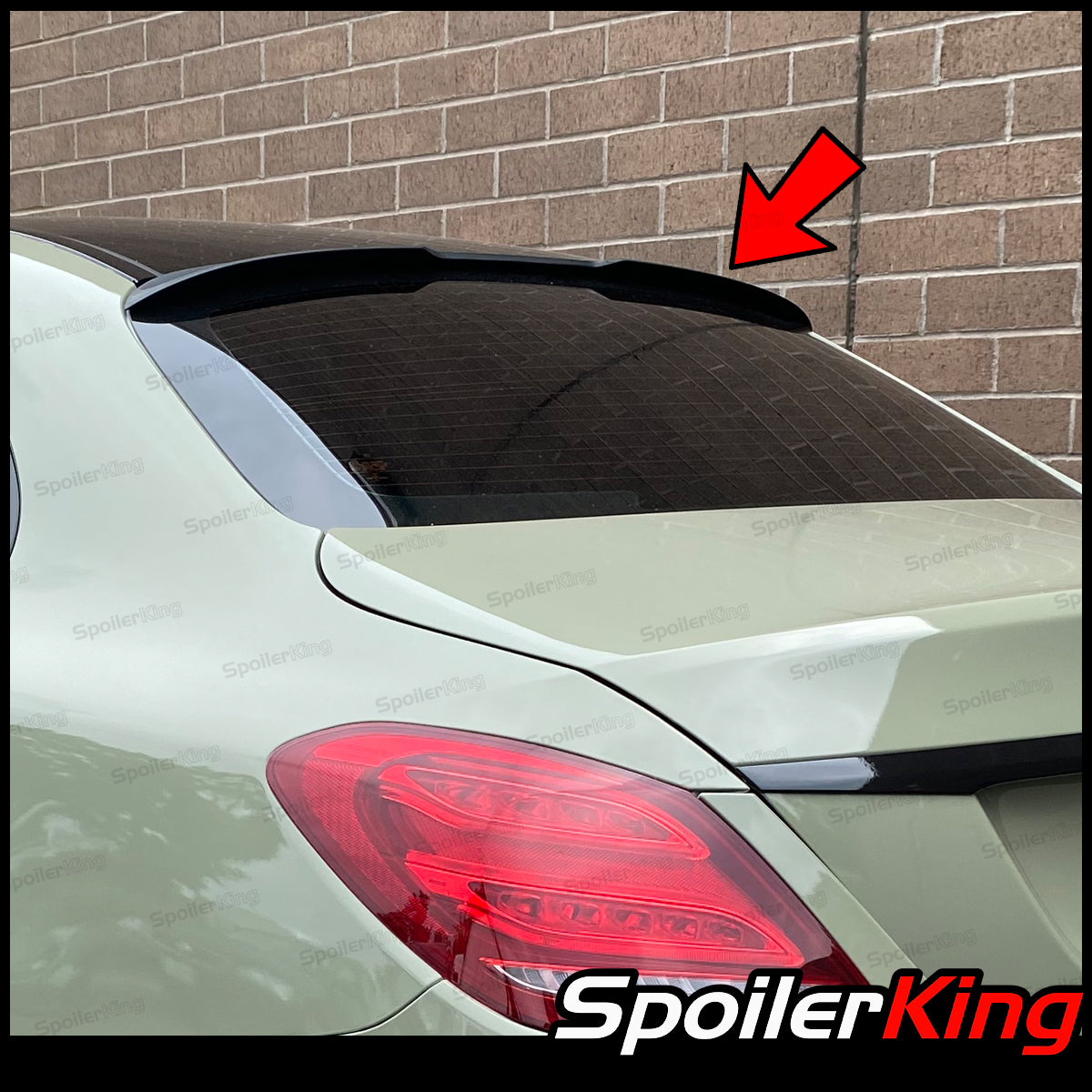 Mercedes Benz C Class W205 2015-2021 Rear Window Roof Spoiler w/ Cente ...