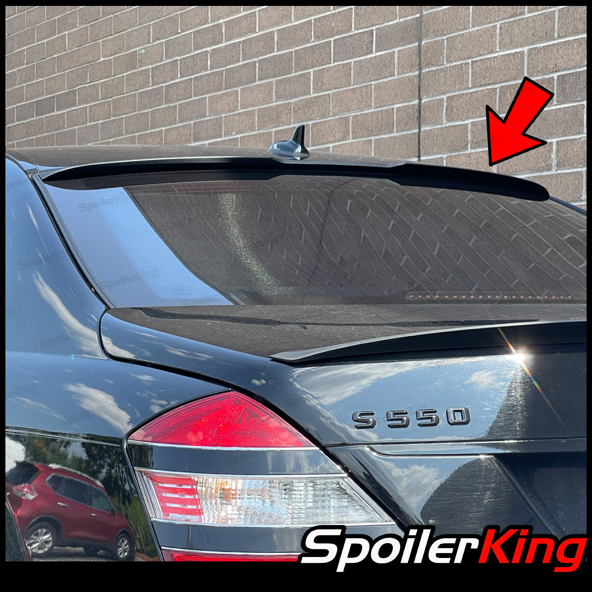Mercedes Benz S Class W221 2007-2013 Rear Window Roof Spoiler w/ Cente ...