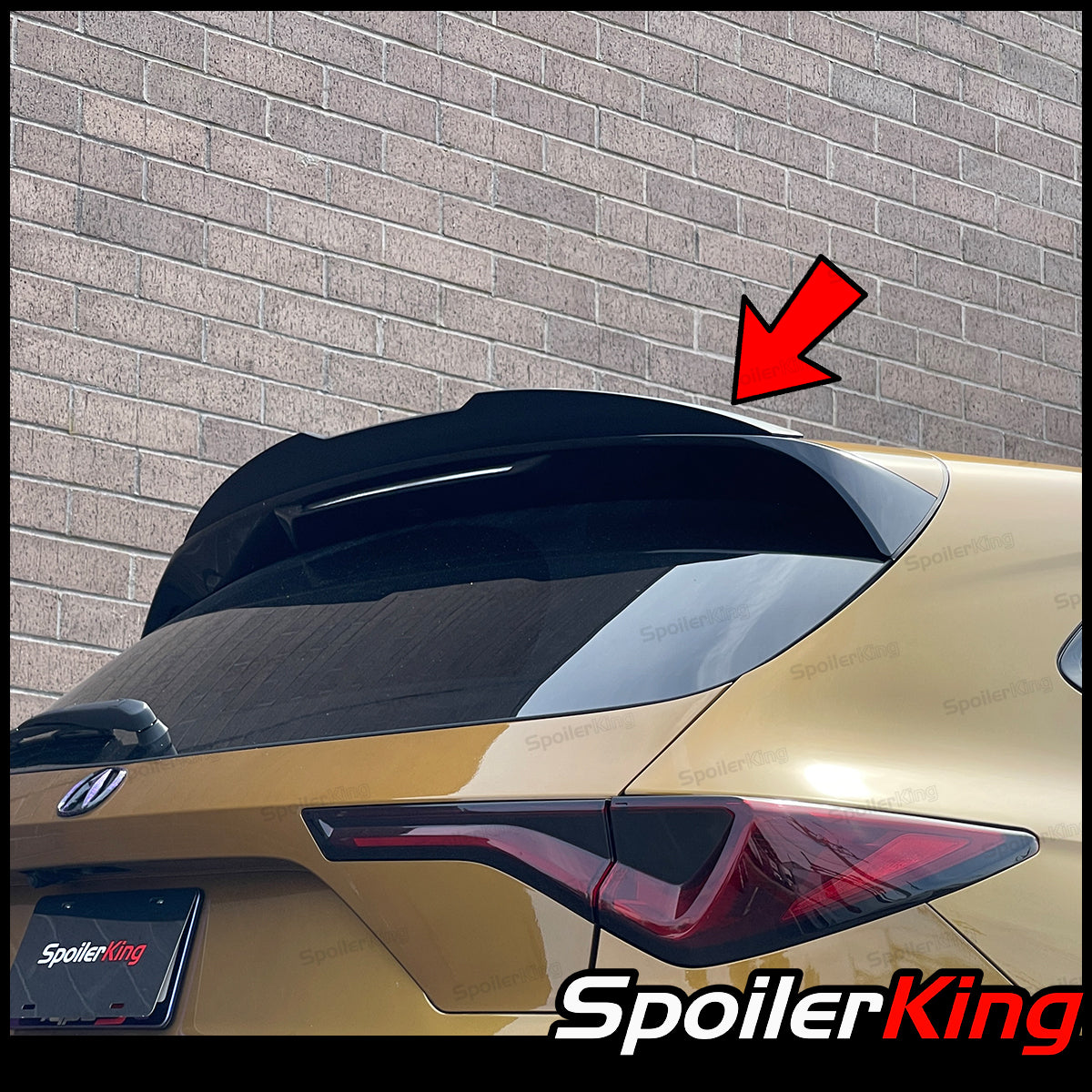 Spoiler Layout Acura MDX 2022-present Add-on Rear Roof Spoiler w/ Center Cut (380KC ...