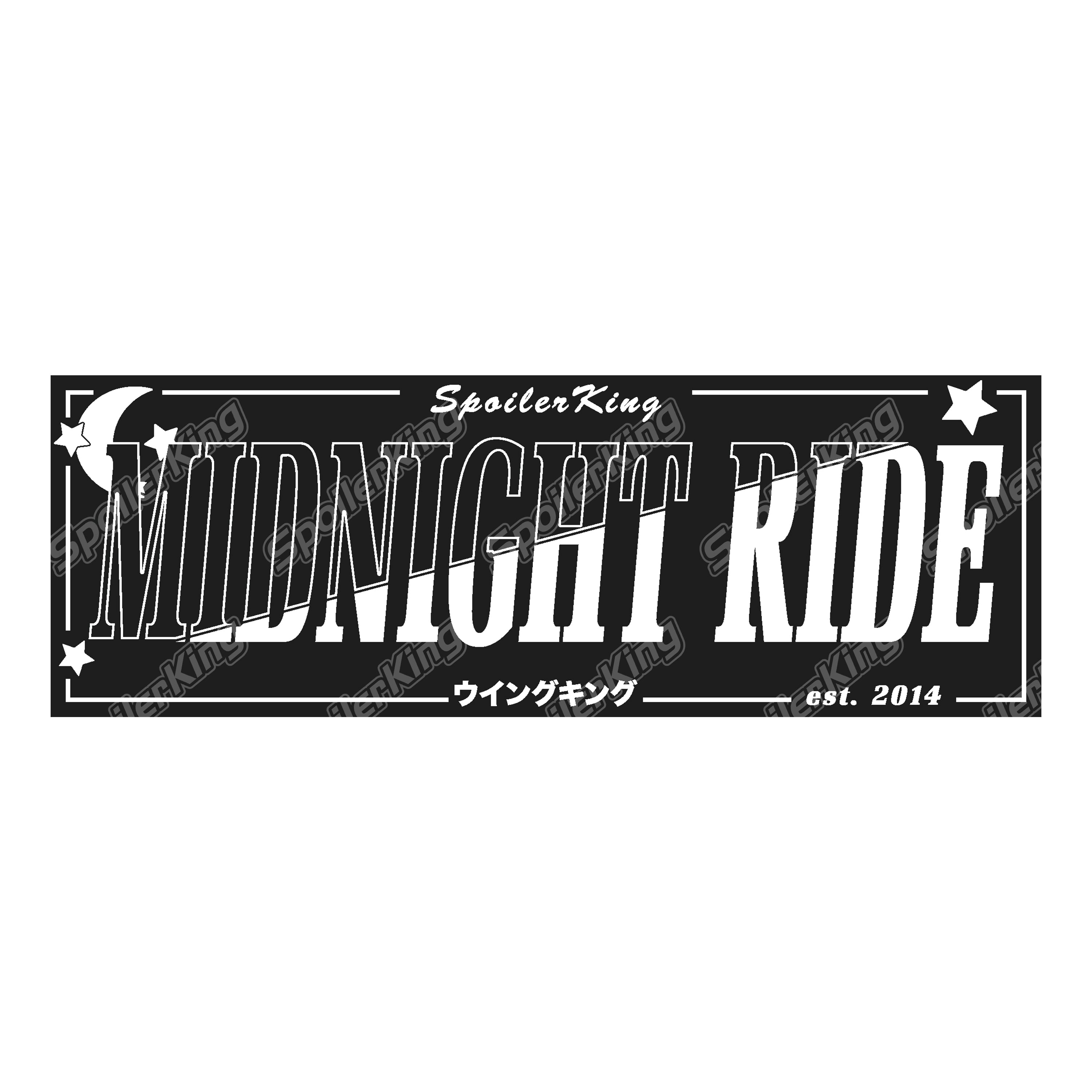 Mid Night Racing Sticker Midnight Ride Sticker – SpoilerKing