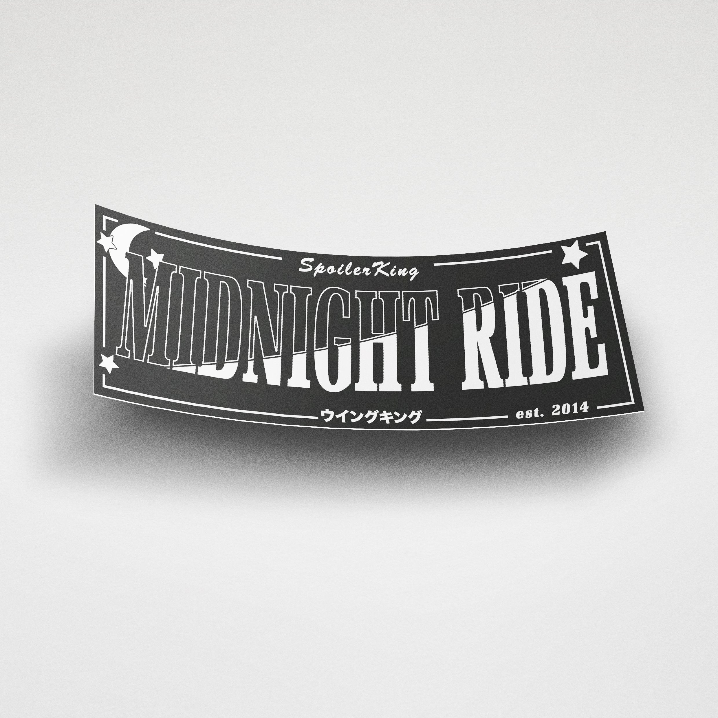 Mid Night Racing Sticker Midnight Ride Sticker – SpoilerKing