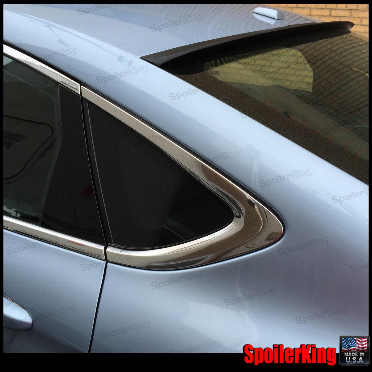 SpoilerKing INFQ6022017284R Rear Window Roof Spoiler – 2017-2022 Infiniti Q60 2dr, Unpainted Flat Black, No Drilling