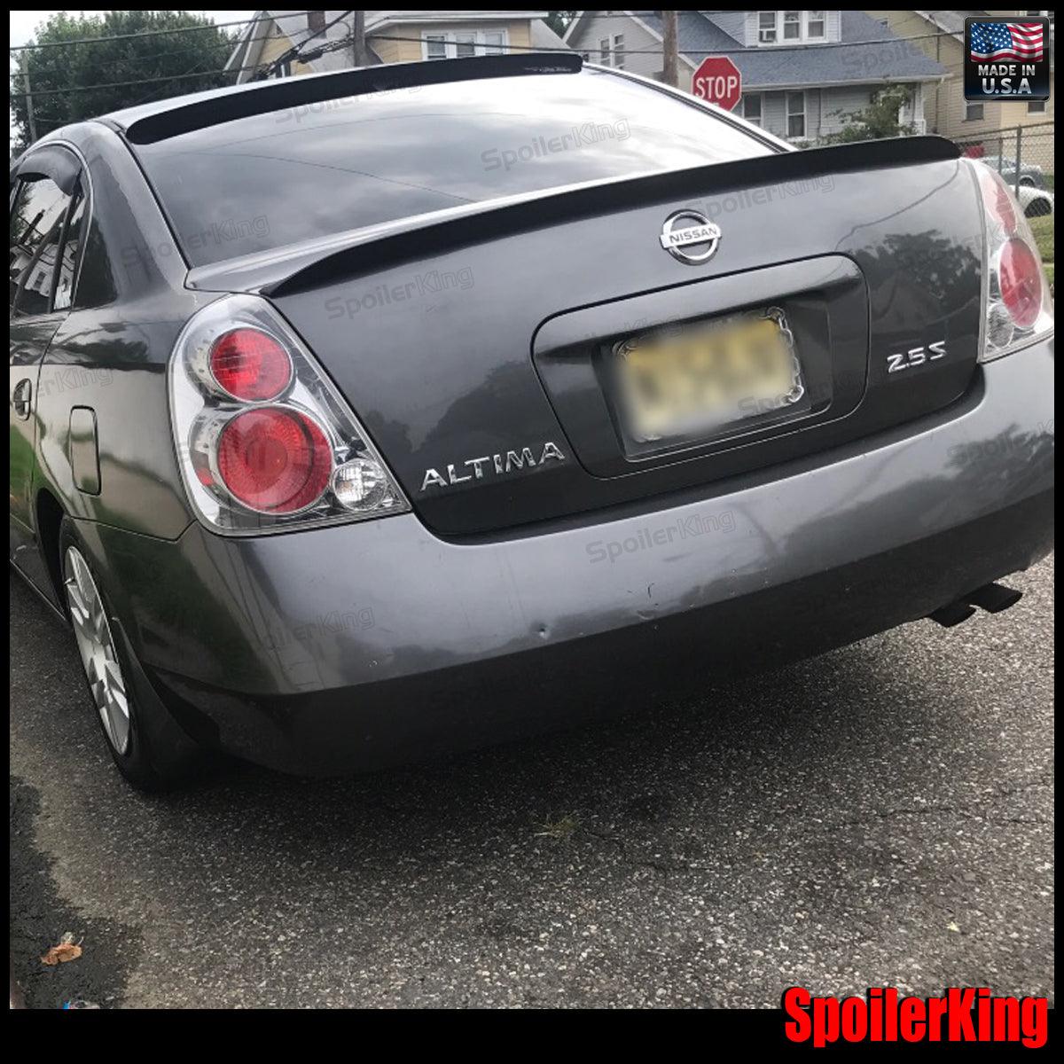 SpoilerKing SPK 244R Polyurethane Rear Roof Window Spoiler For Nissan Altima 2002-2006 - Unpainted Flat Black, Flexible