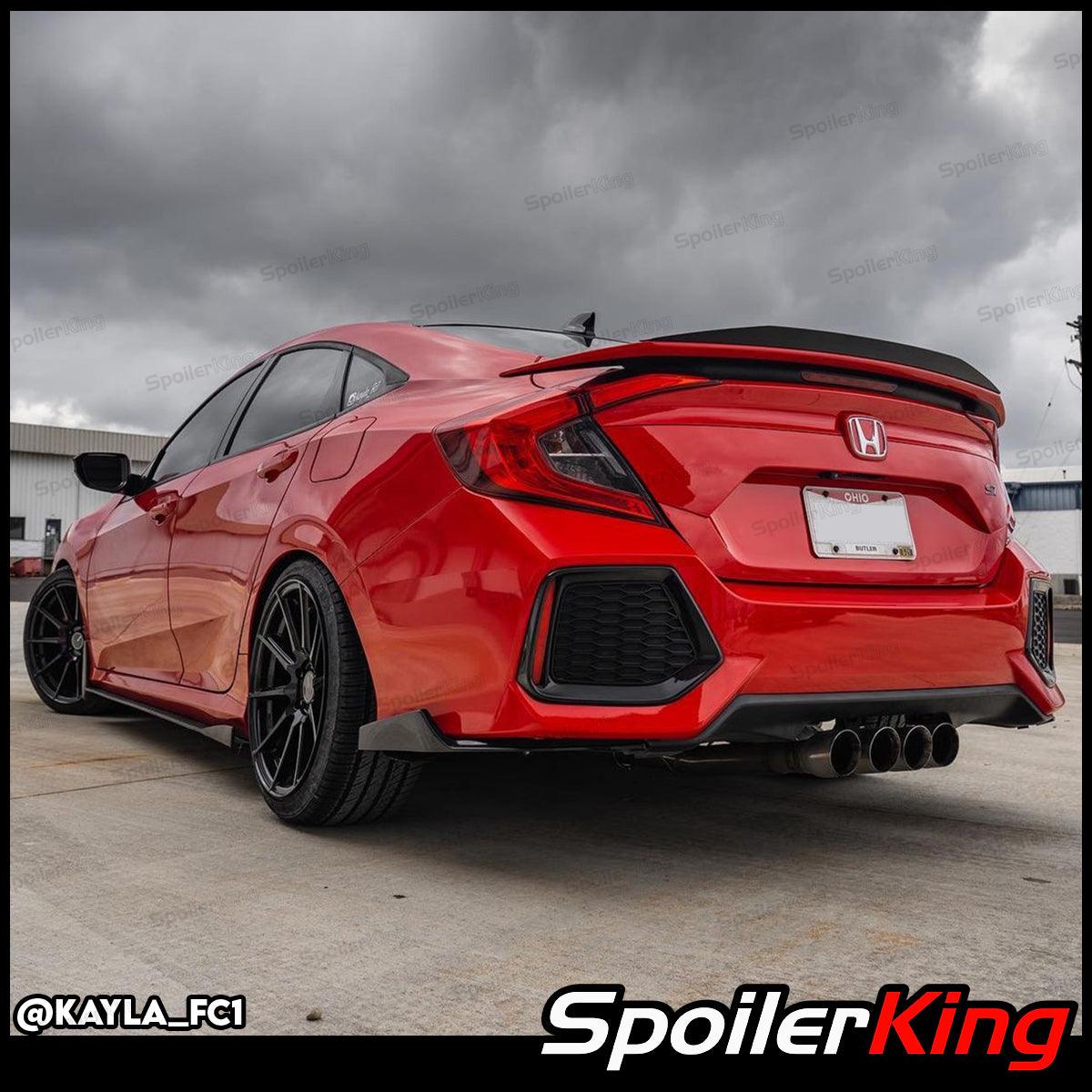 Modifystreet T-R Style Rear Trunk Spoiler Wing For 2016-2018 Honda Civic Sedan - Primer Black