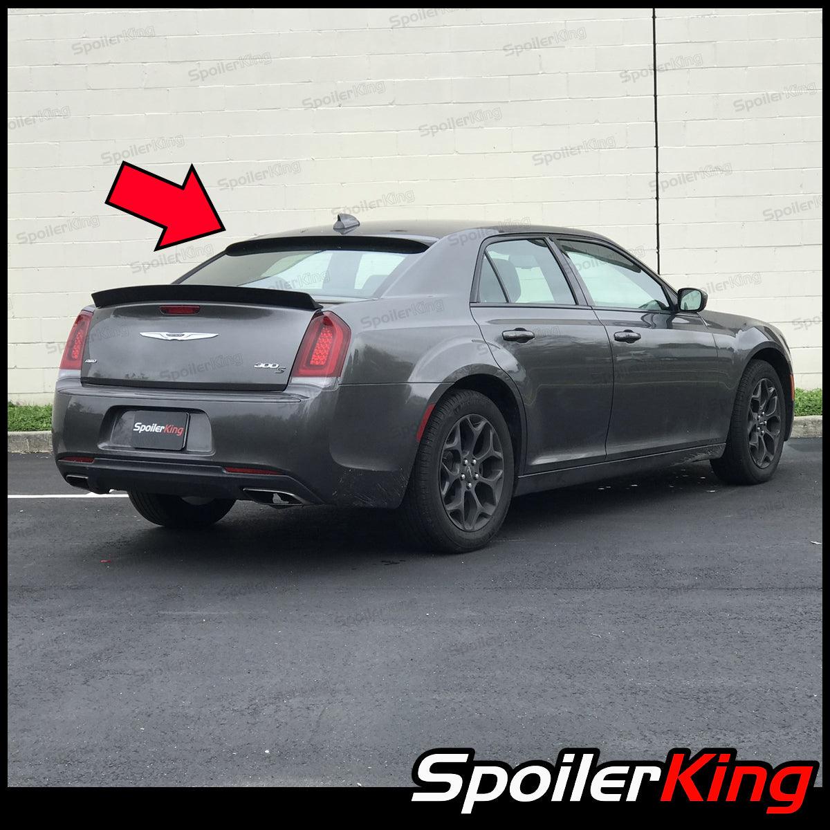 thumbnail image 2 of SpoilerKing 380R Rear Roof Window Spoiler For Chrysler 300 2011+ – Unpainted Flat Black 2 of 4