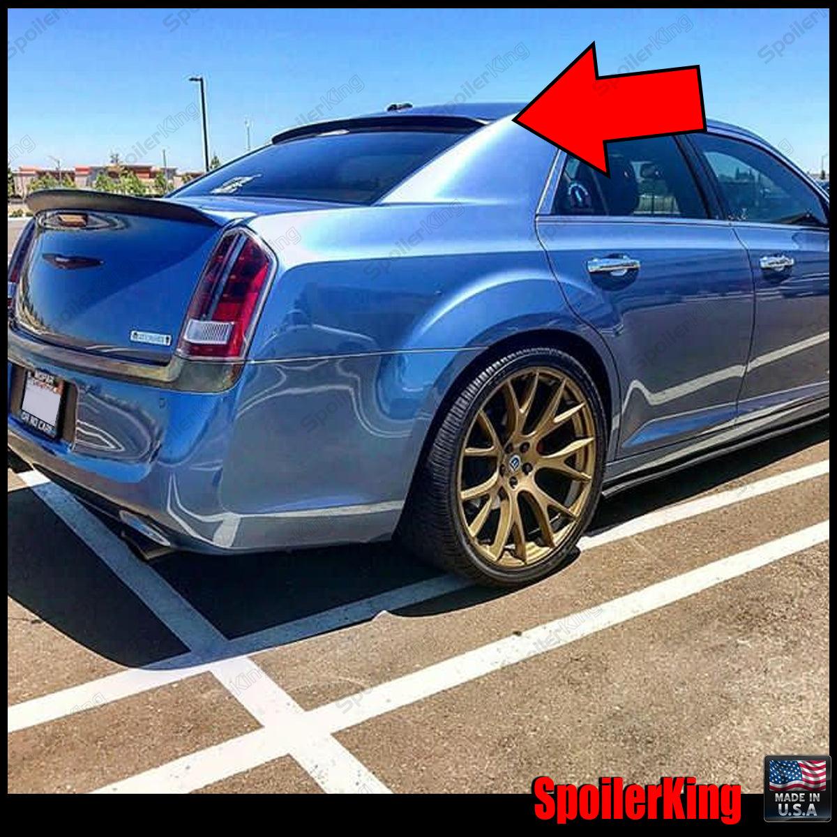 V2 Style Gloss Black Rear Window Roof Spoiler For 2011-2023 Chrysler 300, 300S, SRT8 - No Drill