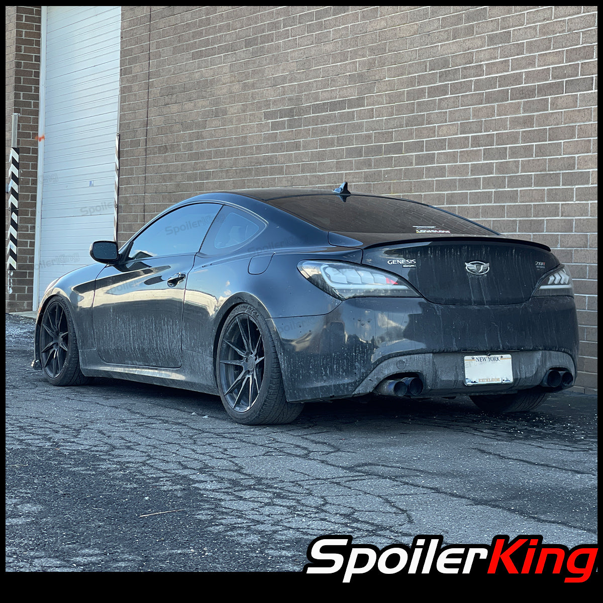 Ducktail Trunk Lip Spoiler For Hyundai Genesis Coupe (2008-2016) – Unpainted Black ABS