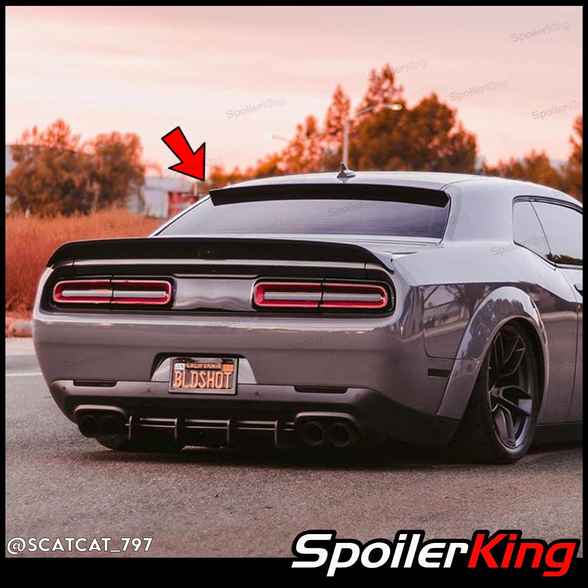 thumbnail interactive-video image 1 of For 2008-2024 Dodge Challenger – Gloss Black Rear Roof Spoiler (Hellcat/SRT/RT/GT/SXT), Duckbill Style 1 of 5