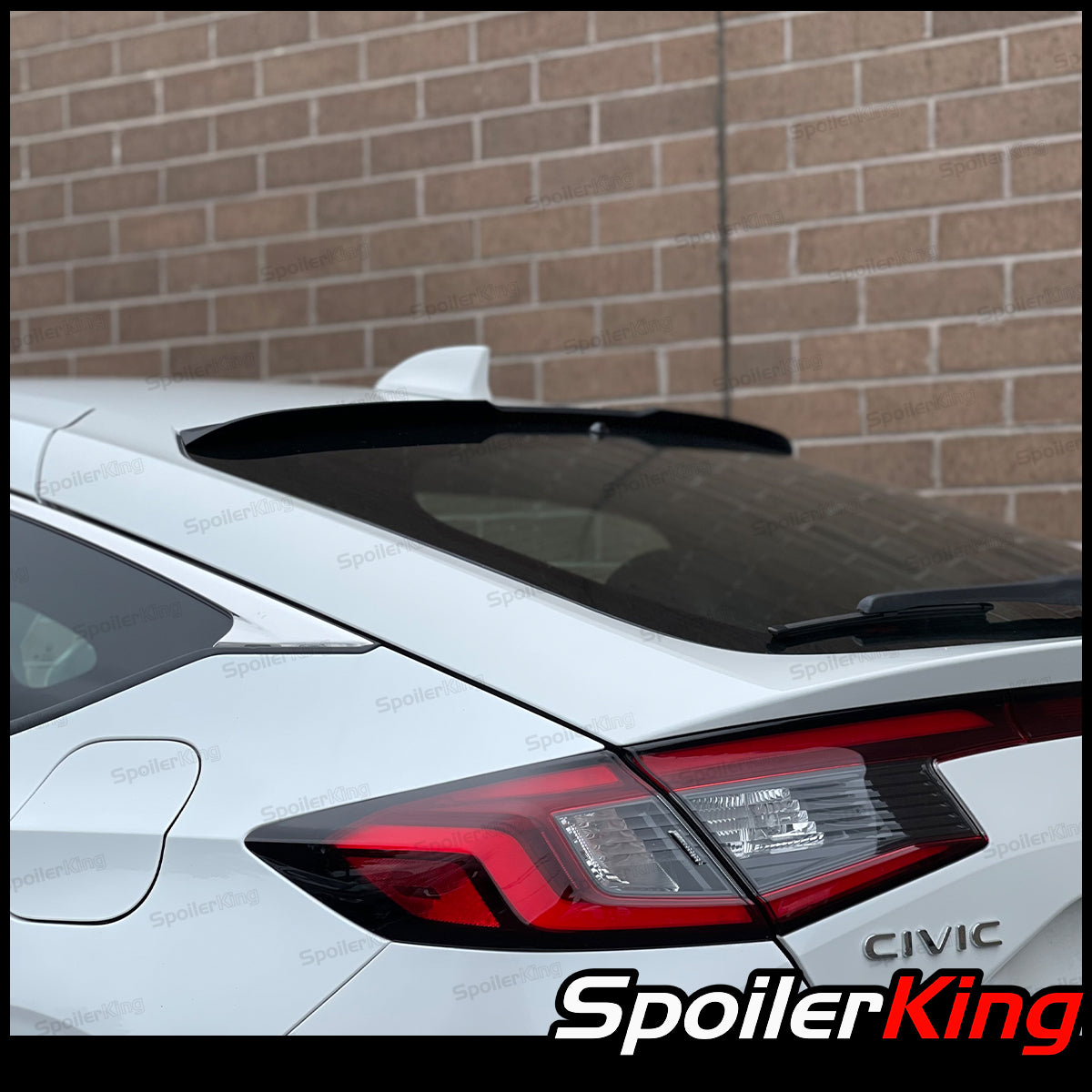 Hatchback Window Spoiler Honda Civic 5dr Hatchback 2022-present Rear Window Roof Spoiler w/ Cen ...