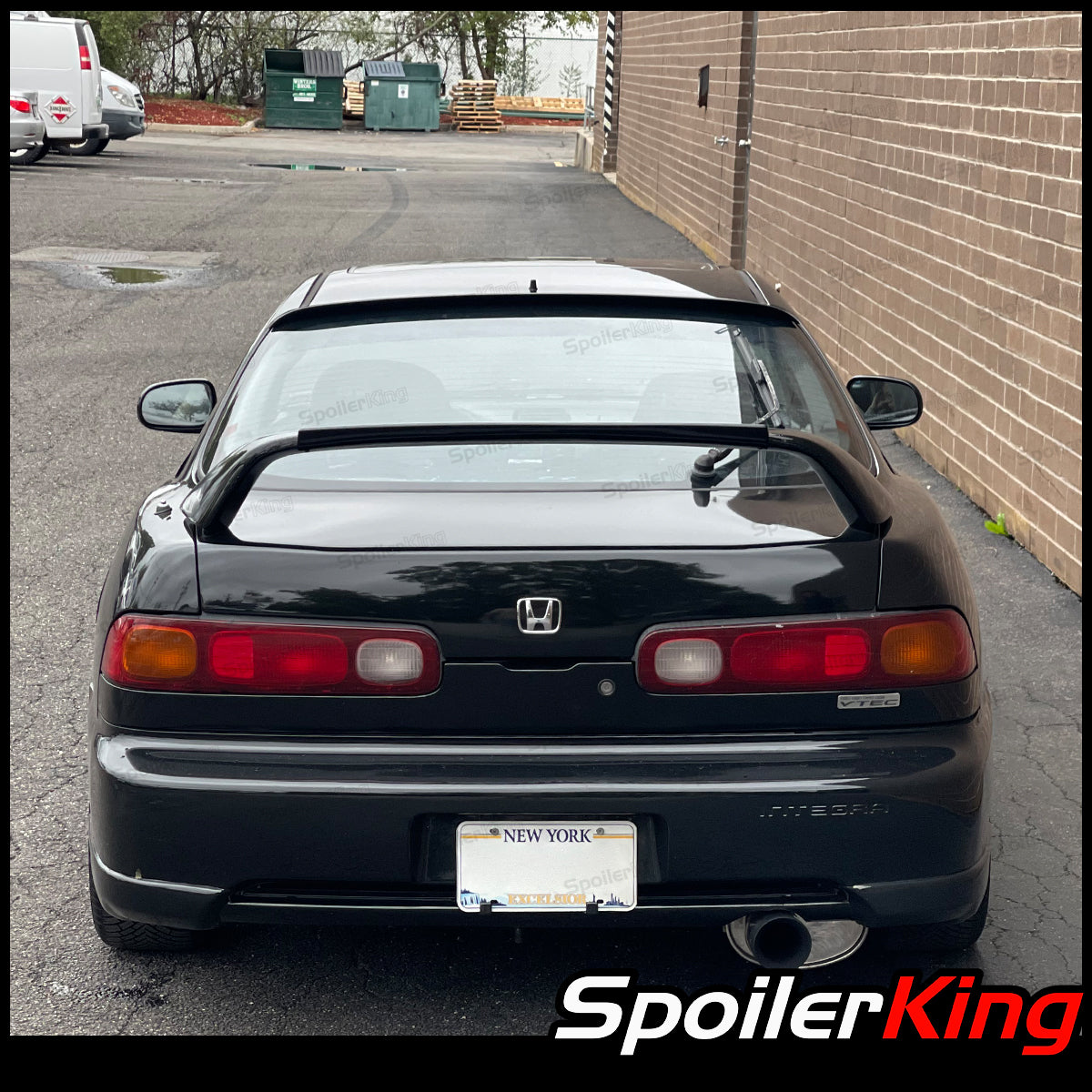 SpoilerKing Unpainted Rear Roof Spoiler Window Visor Lip For Acura Integra 4dr 1994-2001 (Model 284R) - Flexible Polyurethane