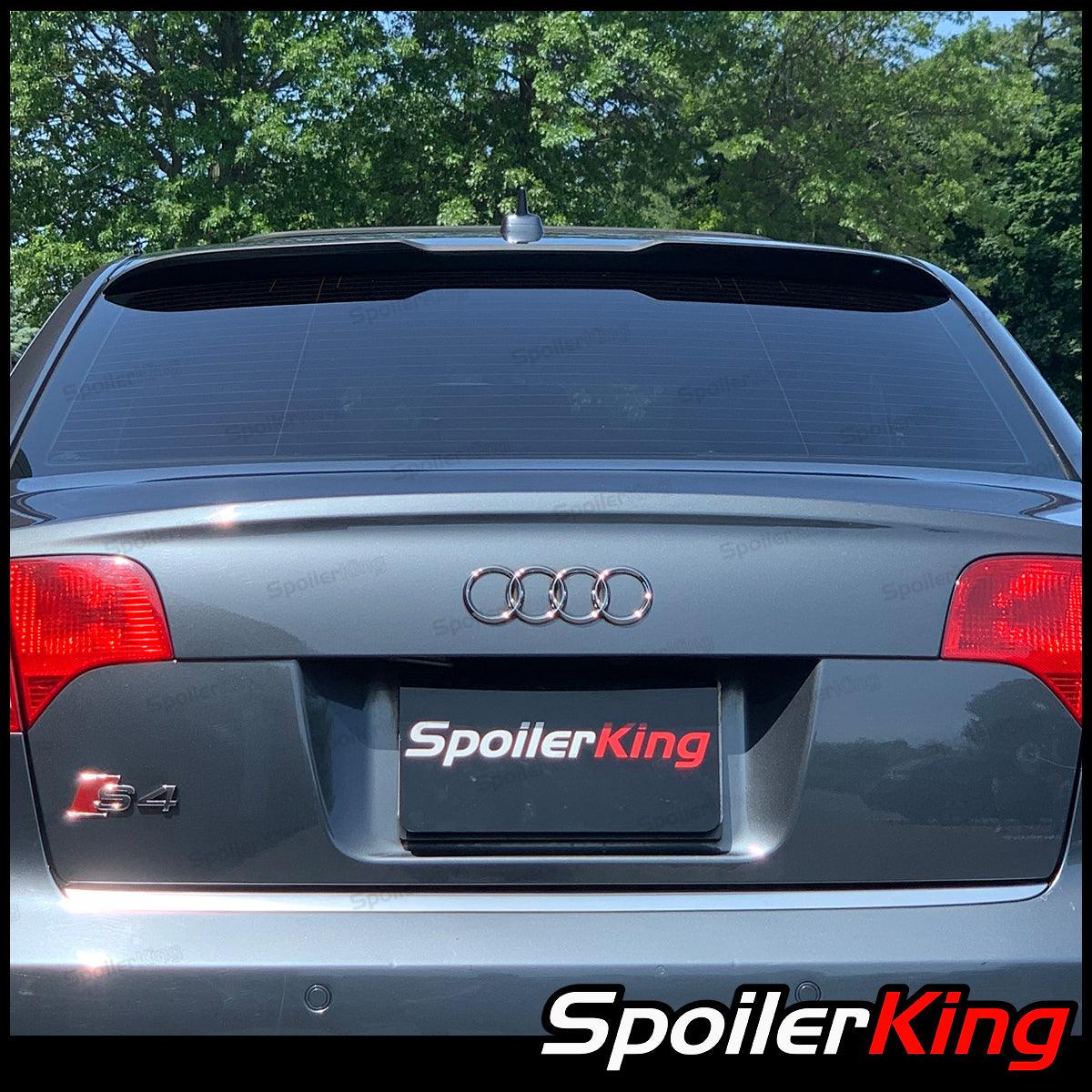 SpoilerKing 380R Rear Roof Window Spoiler For Audi A4 B7 2006-2008 – Unpainted Flat Black, Flexible Urethane, 3M Tape Included