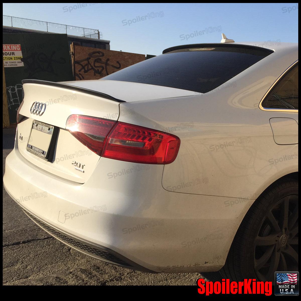 Audi A4 B8 Saloon Rear Roof Window Spoiler – 2009-2012 – Unpainted Matte Black Fiberglass