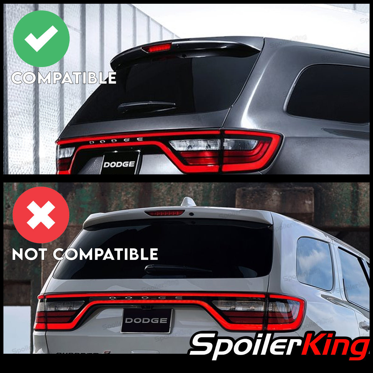 Durango Rear Spoiler Add-on Rear Roof Spoiler (284GC+) for Dodge Durango 2021-present Long ...