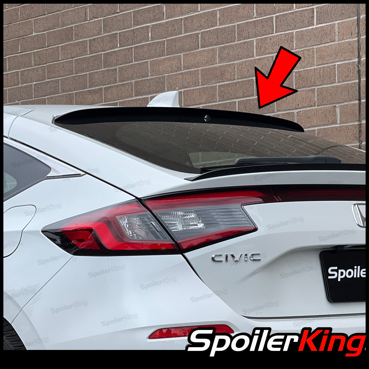 Hatchback Window Spoiler Honda Civic 5dr Hatchback 2022-present Rear Window Roof Spoiler (284R ...