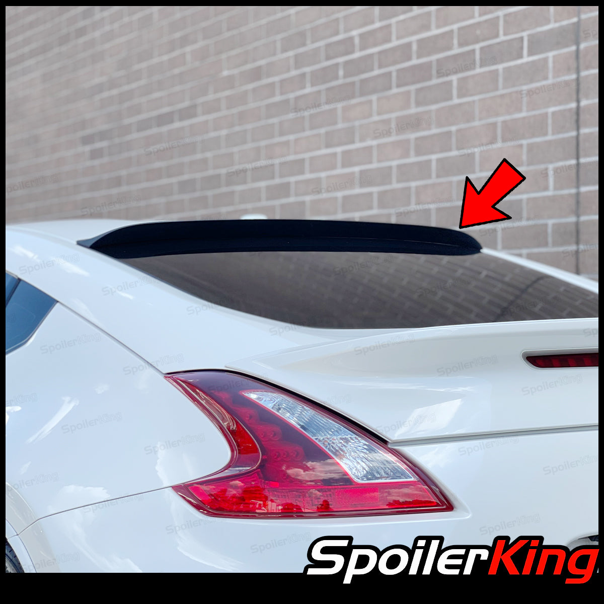 Glossy Black ABS Rear Window Sun Visor / Roof Spoiler For 2009-2019 Nissan 370Z