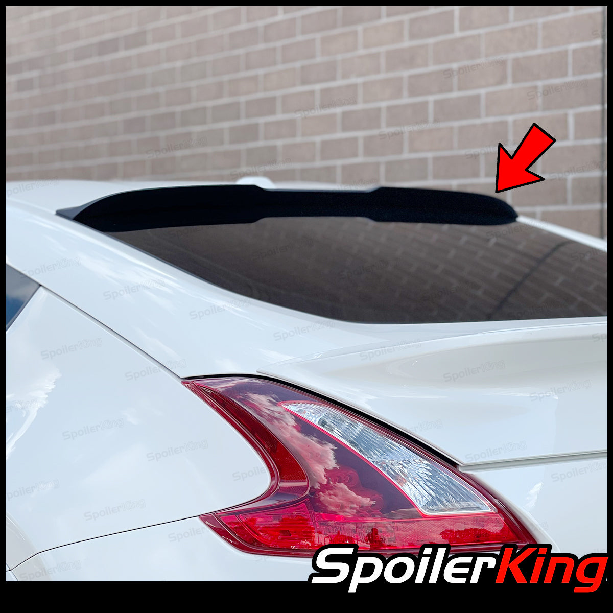 Nissan 370z (Z34) Rear Window Roof Spoiler XL w/ Center Cut (380RC ...