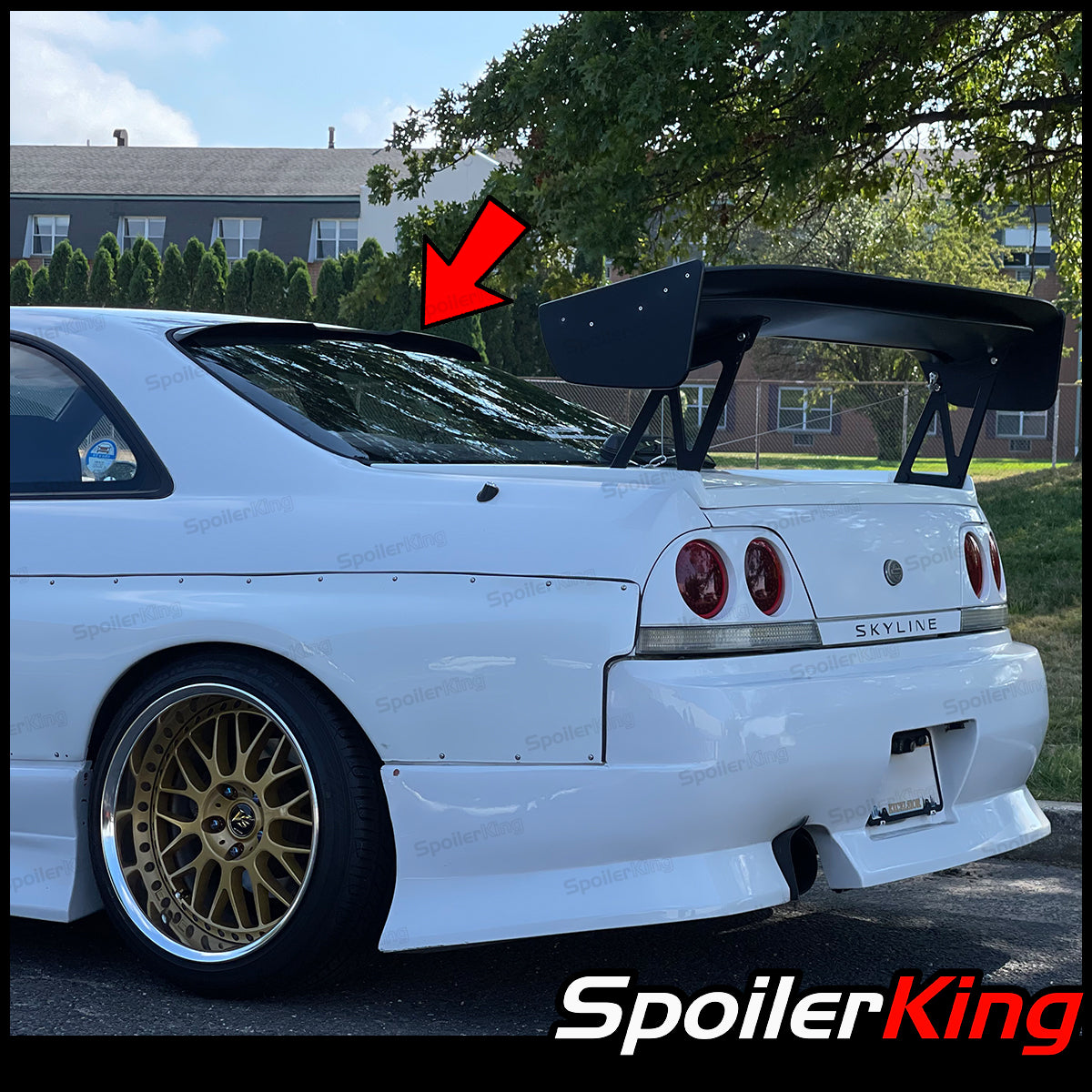 Nissan Skyline 1993-1998 (R33) Rear Window Roof Spoiler w/ Center Cut ...