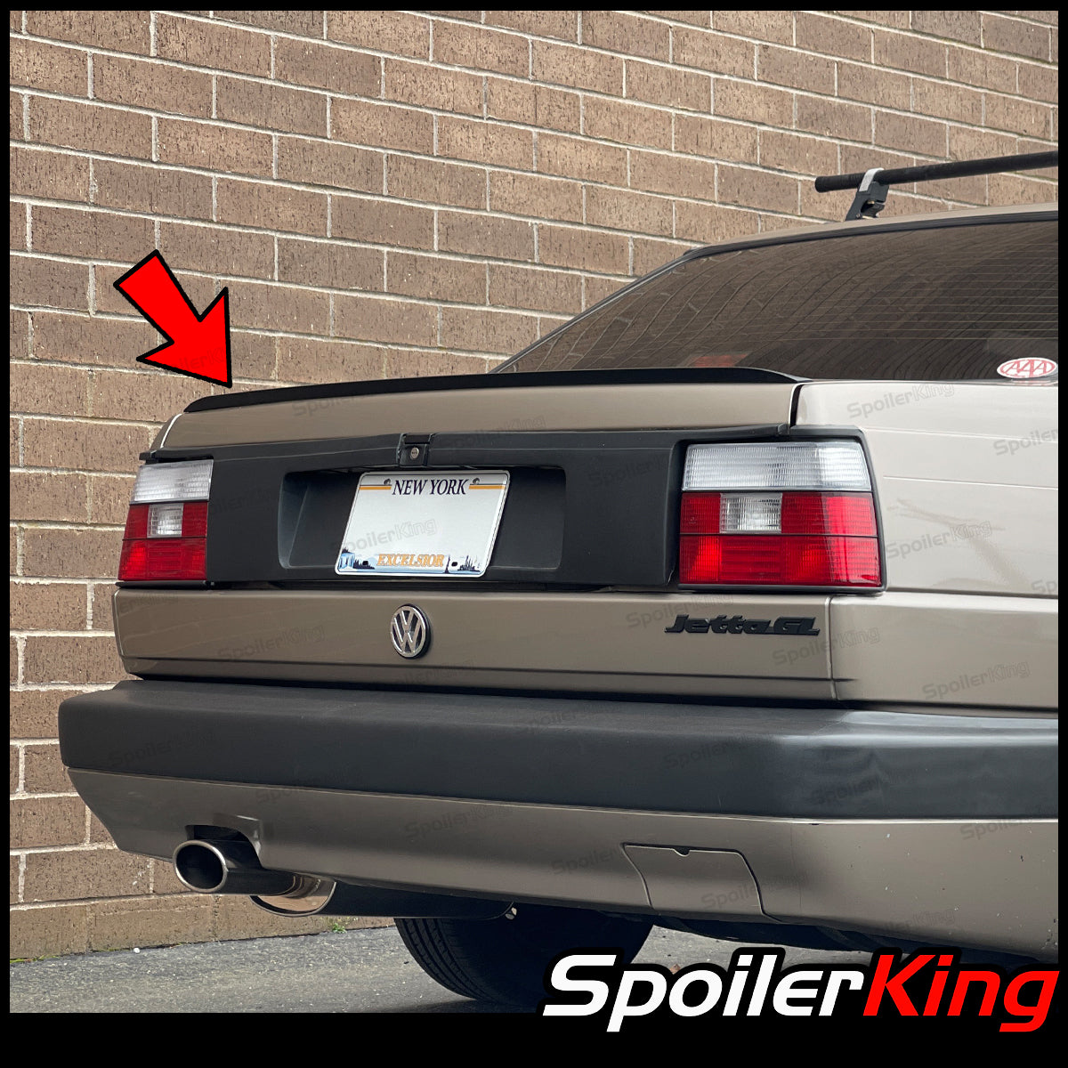 Rear Trunk Lip Spoiler & Roof Spoiler For VW Jetta MK4 1999-2005 4-Door - Unpainted