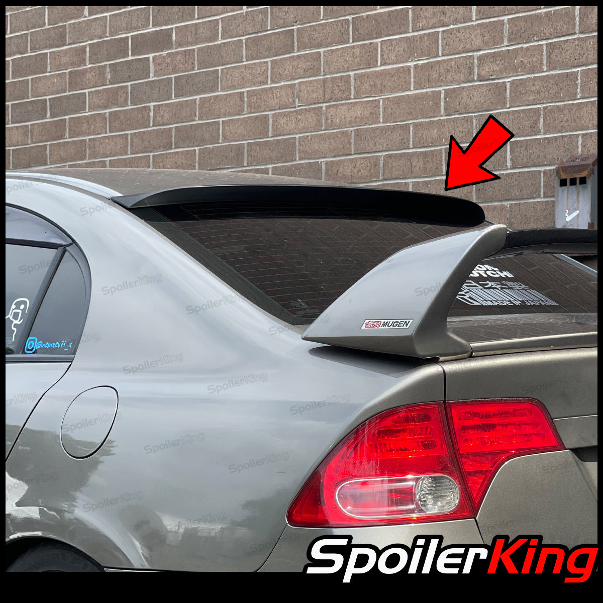 Honda Civic 4dr 2006-2011 Rear Window Roof Spoiler XL (380R) – SpoilerKing