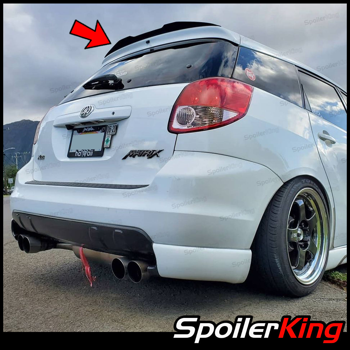 Toyota Matrix 2003-2008 Rear Roof Spoiler w/ Center Cut (284VC ...