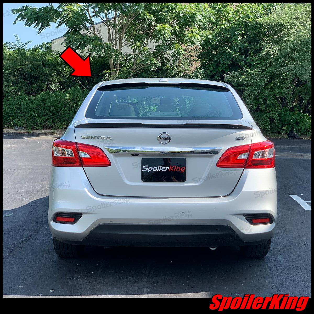 Sentra Back Nissan Sentra 2013-2019 Rear Window Roof Spoiler w/ Center Cut (284RC ...