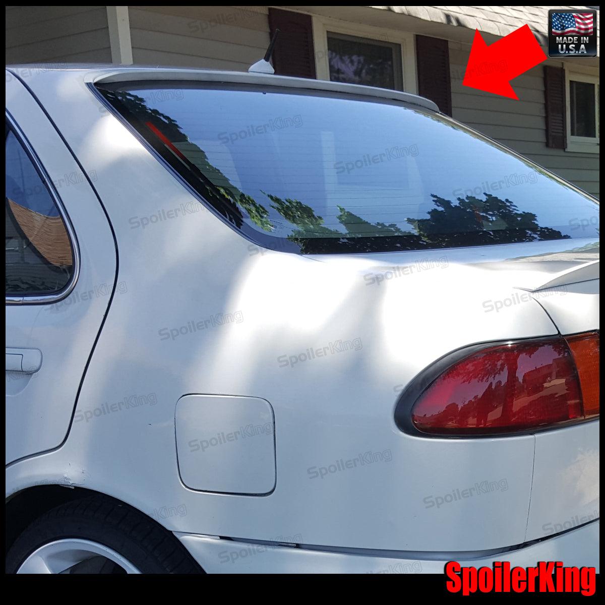 SpoilerKing Rear Roof Spoiler Window Wing For Nissan 240SX S14 (1995-99) - Unpainted Black