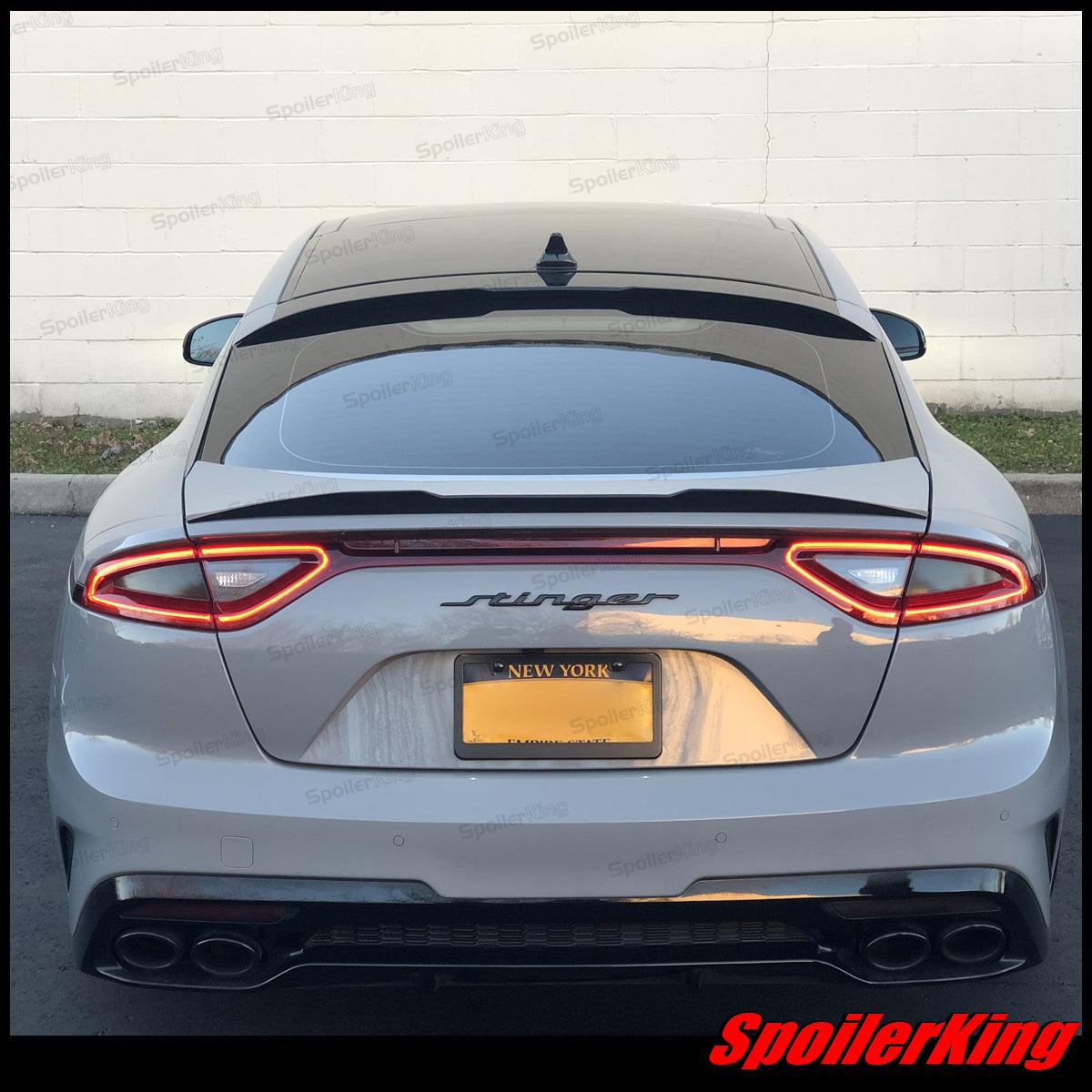 SpoilerKing #284P Rear Trunk Lip Spoiler For KIA Stinger 2018-2023 – Unpainted Flat Black Polyurethane
