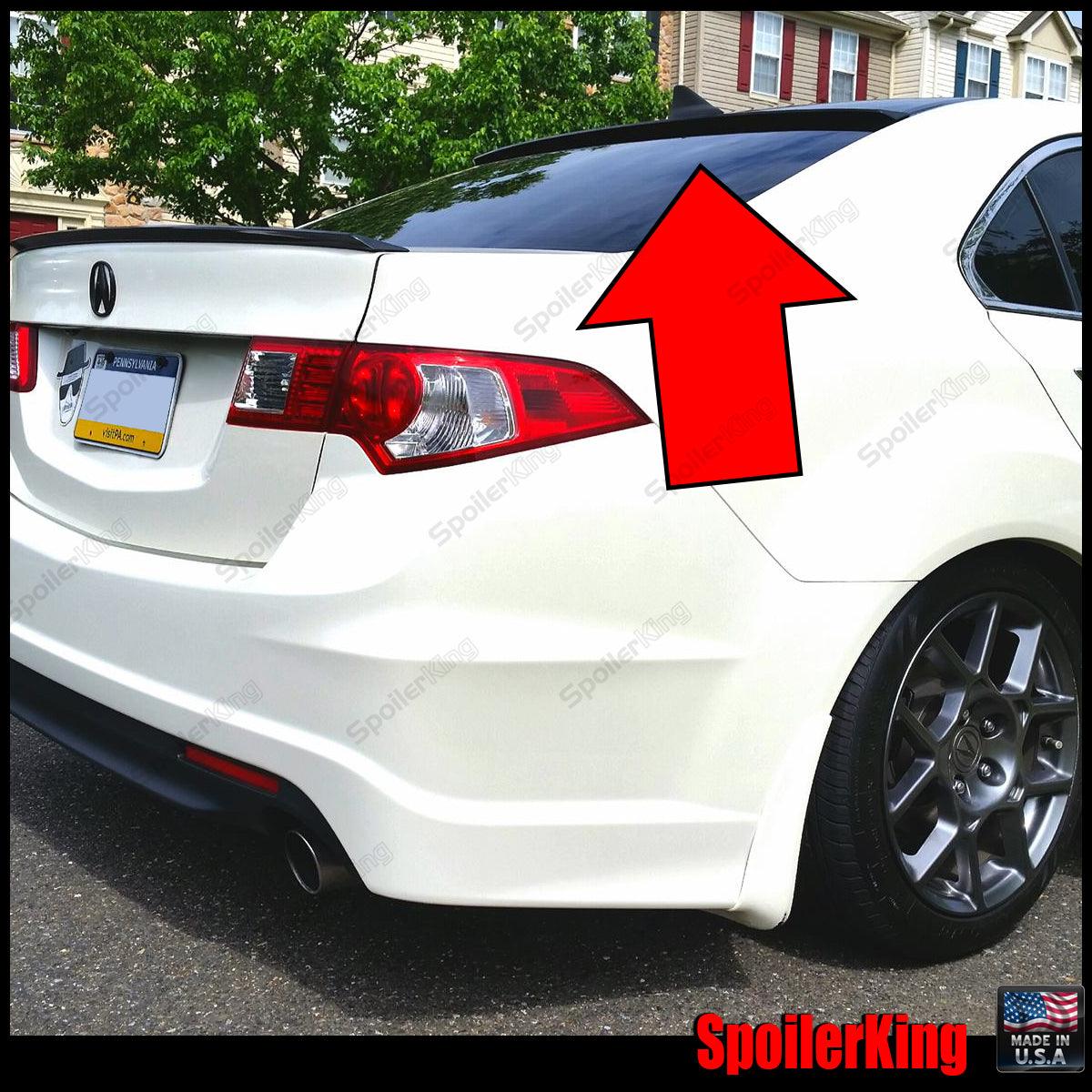 SpoilerKing #380R Rear Window Roof Spoiler For Acura TSX 2009-2014 (CU2) – Unpainted Flat Black, Urethane